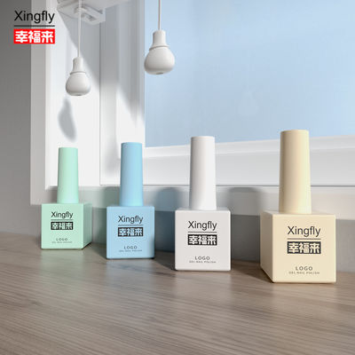 17ml Gel Polish Square Bottle Custom Spray Paint Glass Bottle Surface Uv Nail Polish Bottle