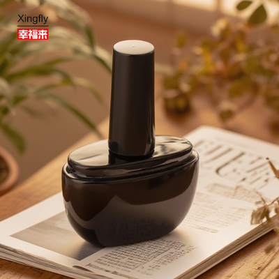 Good price 17ml Nail Polish Bottle Custom Color UV Gel Empty Glass Vial With Brush Stained Glass Design online